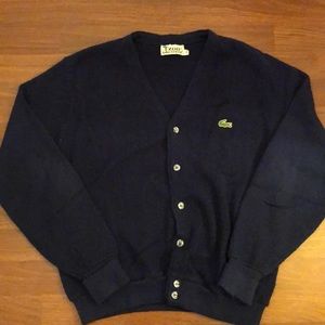 HP!🏆Vintage Izod Lacoste Unisex Cardigan Sweater